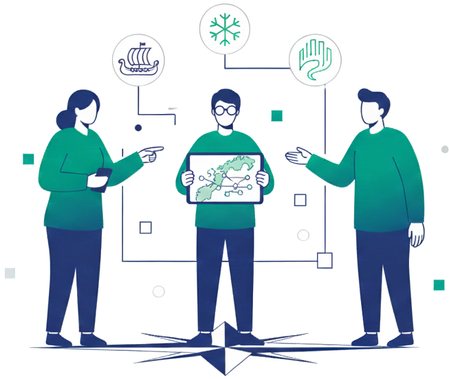 Illustration showing Nordic collaboration